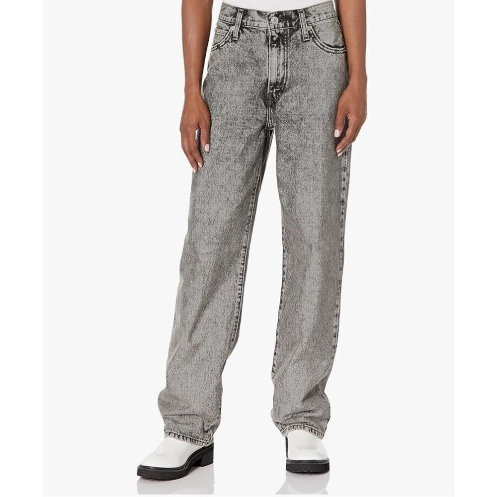 Levi's Women's Mid Rise Cotton 94 Baggy Jeans a Dash of Sugar SIZE 34 x 30 grey